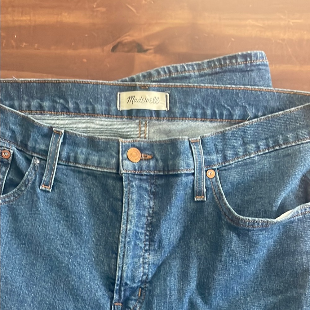 Madewell Blue Straight Denim Jeans with Vintage Appeal